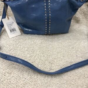 HOBO Blue Studded Shoulder Bag